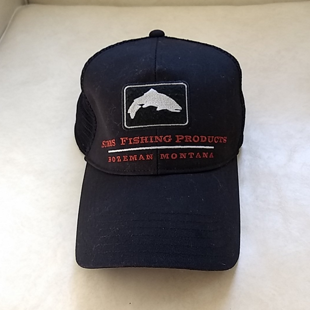 Simms Black Trucker Hat